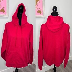 Hanes Red Eco Smart Women’s Hoodie (L)